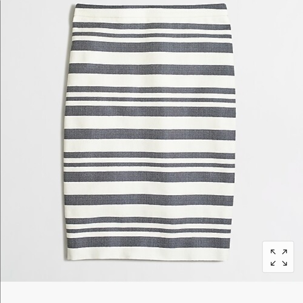 J. Crew Chevron striped pencil skirt size 8